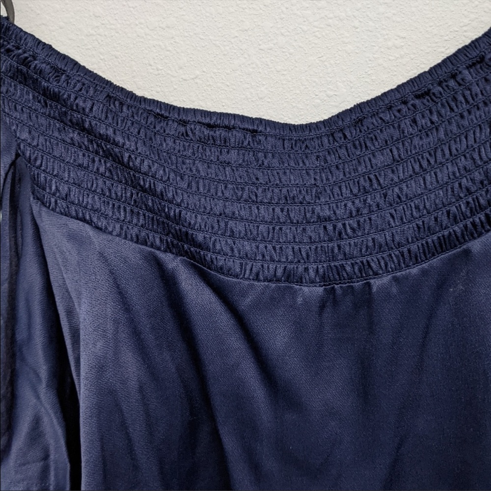 Lpa Tie Front Drape Flutter Smocked Crop Cop Xs - image 5